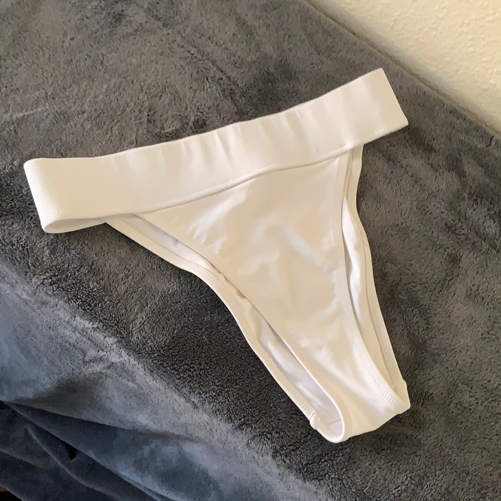 White thong bikini bottoms
